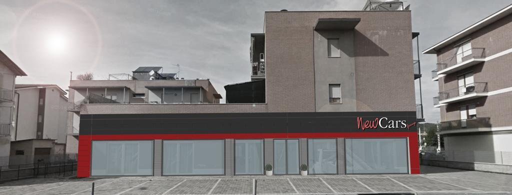 Berbotto Ristrutturazione render esterno Autosalone Alba