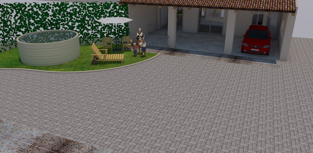 Studio Tecnico Berbotto Appartamenti Sommariva Perno Ristrutturazione Render giardino