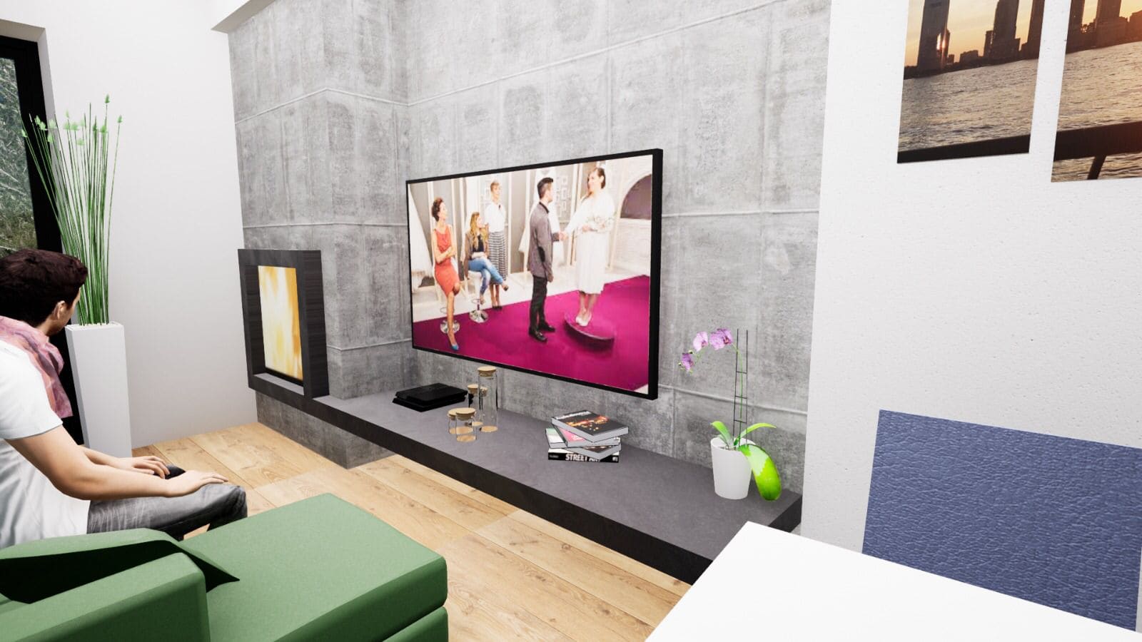 Studio Tecnico Berbotto Casa Semindipendente Cuorgne Ristrutturazione Render area living